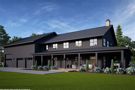 two story metal barn house plans|2 story barndominium with garage.